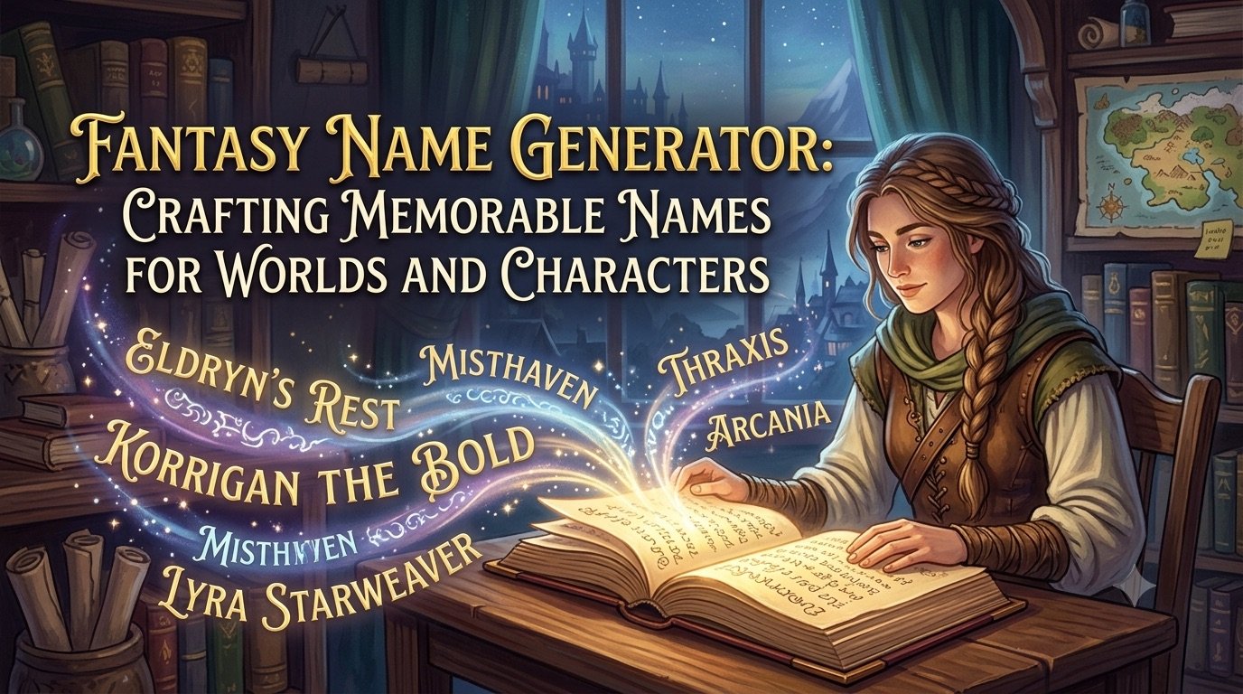Fantasy Name Generator: Crafting Memorable Names for Worlds and Characters